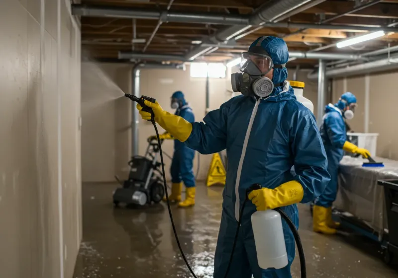 Basement Sanitization and Antimicrobial Treatment process in Spotswood, NJ